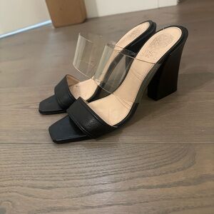 Vince Camuto Black Block Heel Sandals